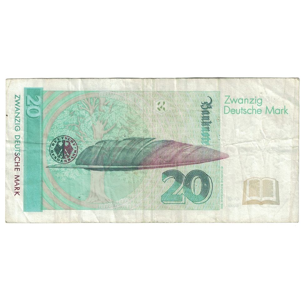 Banknote, GERMANY - FEDERAL REPUBLIC, 20 Deutsche Mark, 1991, 1991-08-01