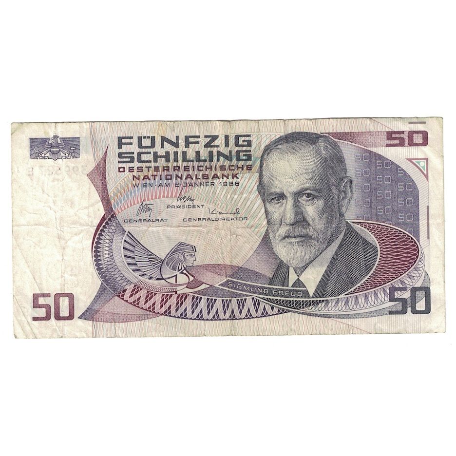 Geldschein, Österreich, 50 Schilling, 1986, 1986-01-02, KM:149, S+