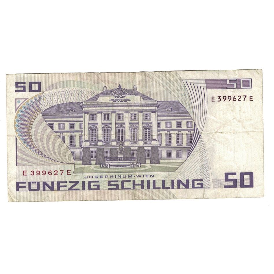 Geldschein, Österreich, 50 Schilling, 1986, 1986-01-02, KM:149, S+