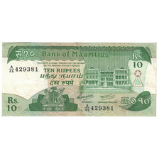 Banknote, Mauritius, 10 Rupees, Undated (1985), KM:35a, AU(55-58)