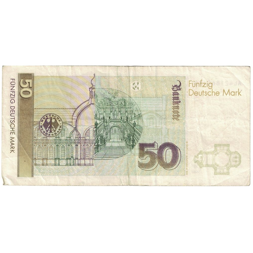 Banconote, GERMANIA - REPUBBLICA FEDERALE, 50 Deutsche Mark, 1991, 1991-08-01