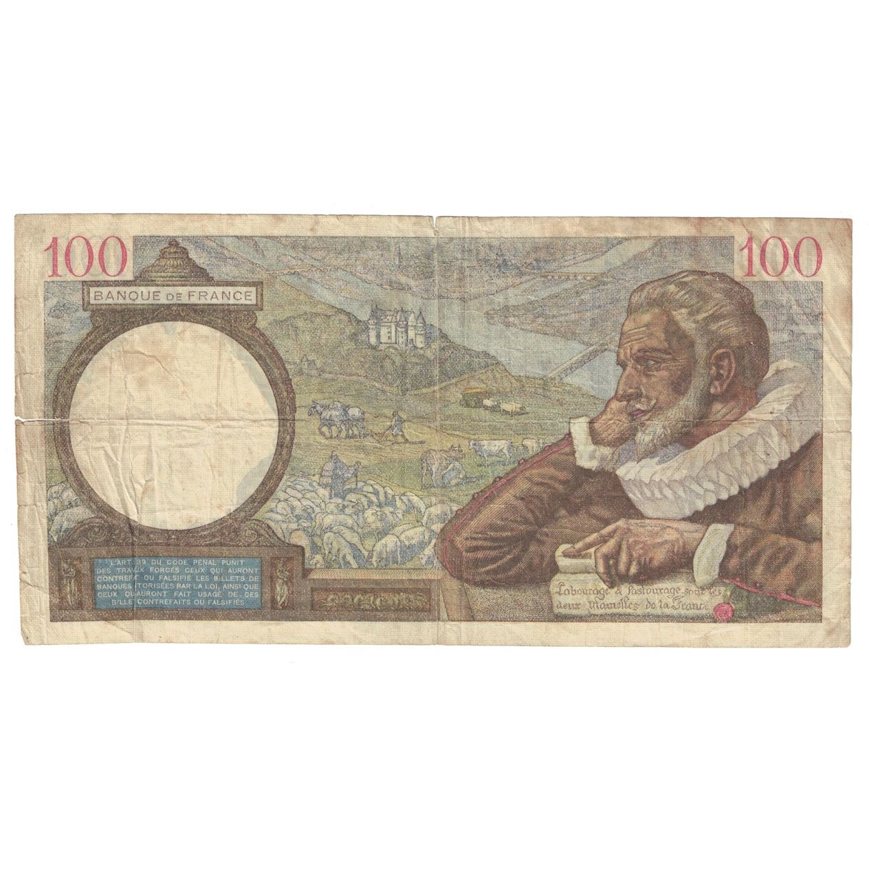 Frankreich, 100 Francs, Sully, 1939, 1939-09-14, S, Fayette:26.06, KM:94