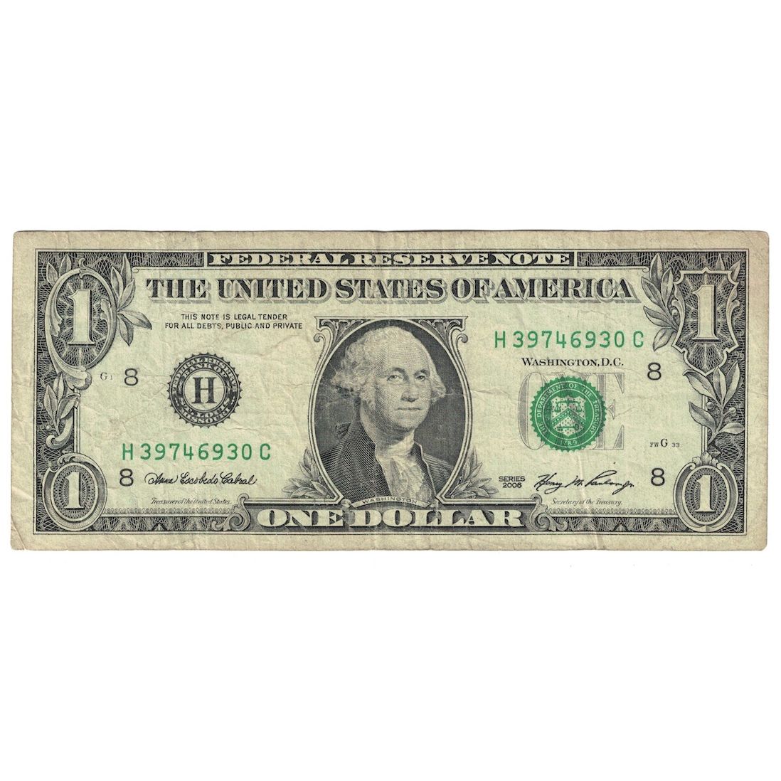 Billet, États-Unis, One Dollar, 2006, St.Louis, KM:4804, TB