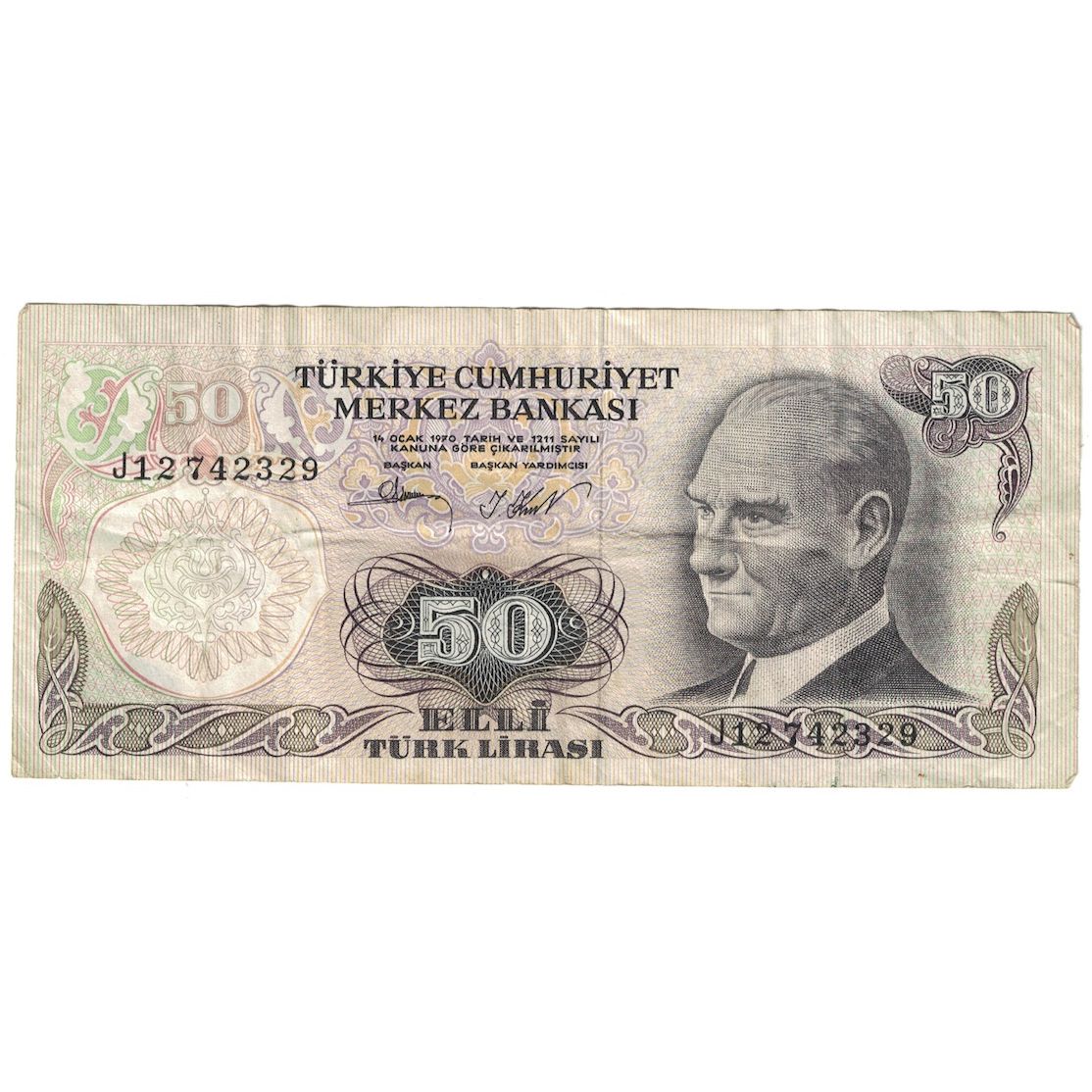 Banknote, Turkey, 50 Lira, 1971, 1971-08-02, KM:187Aa, VF(20-25)