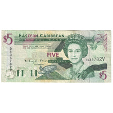 Billet, Etats des caraibes orientales, 5 Dollars, Undated (2000), KM:37d1, TB