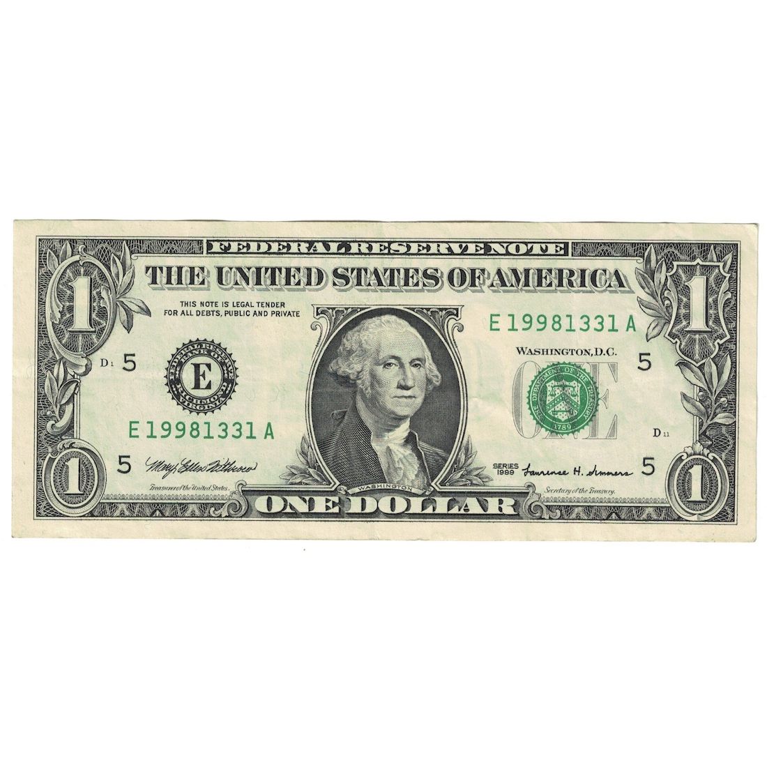 Banconote, Stati Uniti, One Dollar, 1999, KM:4504, BB+
