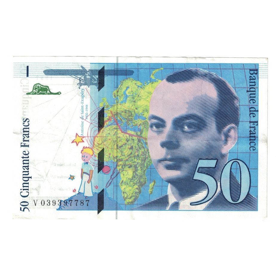 Frankreich, 50 Francs, St Exupéry, 1997, SS+, Fayette:73.4, KM:157Ad
