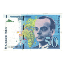 França, 50 Francs, St Exupéry, 1997, AU(50-53), Fayette:73.4, KM:157Ad