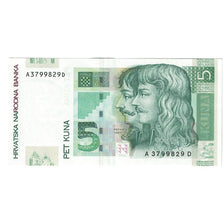 Nota, Croácia, 5 Kuna, 2001, KM:37, UNC(60-62)