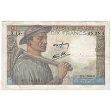 Francia, 10 Francs, Mineur, 1942, 1942-10-15, BB, Fayette:8.4, KM:99d