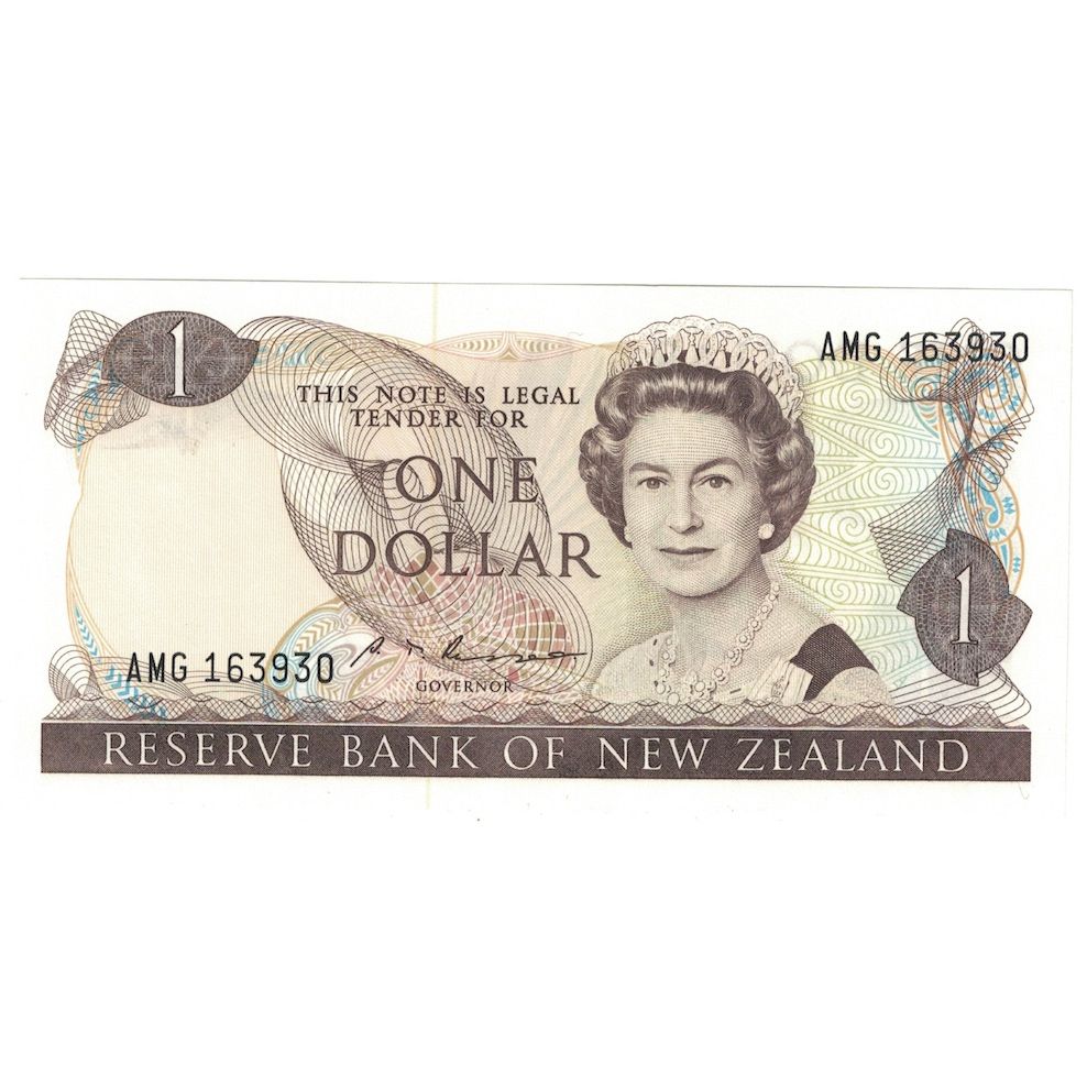 Billet, Nouvelle-Zélande, 1 Dollar, Undated (1981-92), KM:169c, NEUF