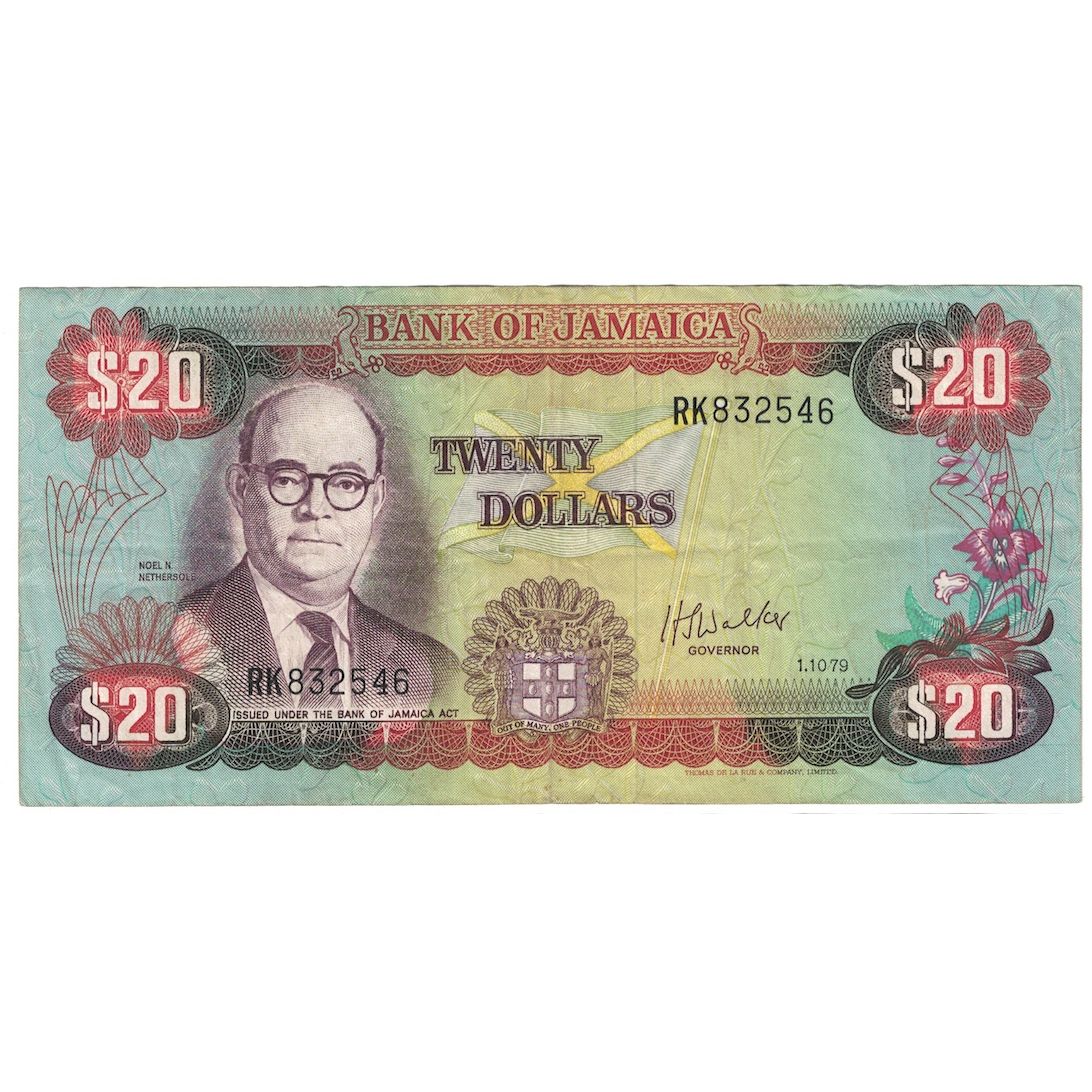 Banknote, Jamaica, 20 Dollars, 1979, 1979-10-01, KM:68a, EF(40-45)