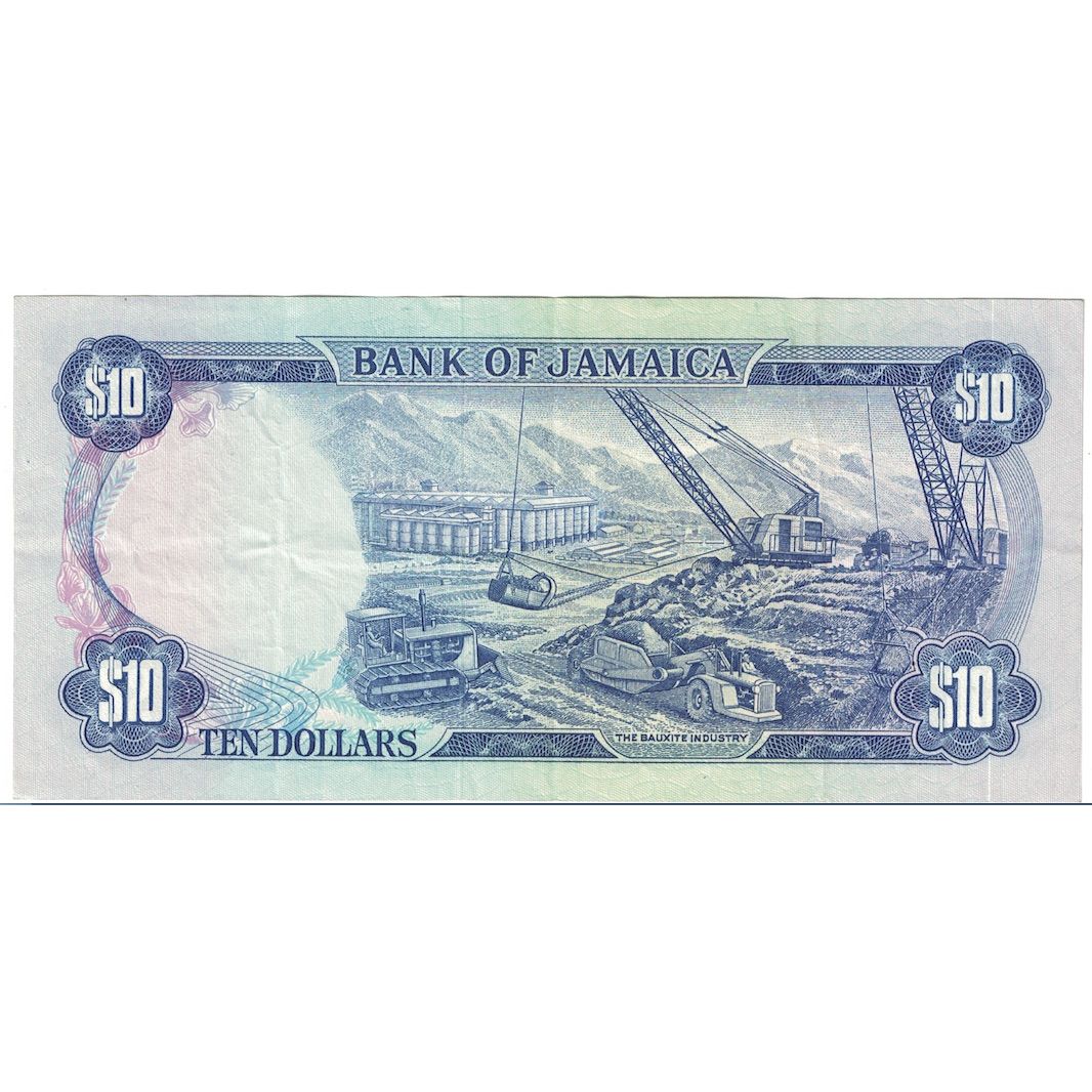 Geldschein, Jamaica, 10 Dollars, 1979, 1979-10-01, KM:67a, SS+