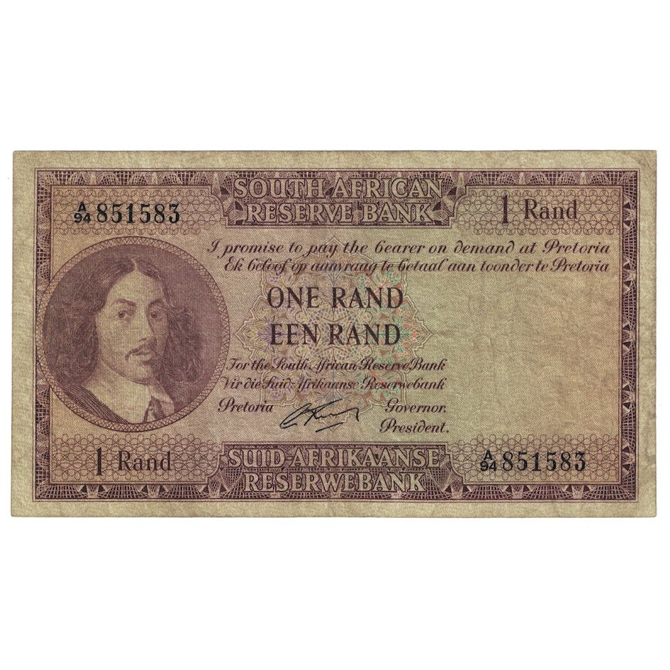 Billet, Afrique du Sud, 1 Rand, Undated (1962-65), KM:103b, TB