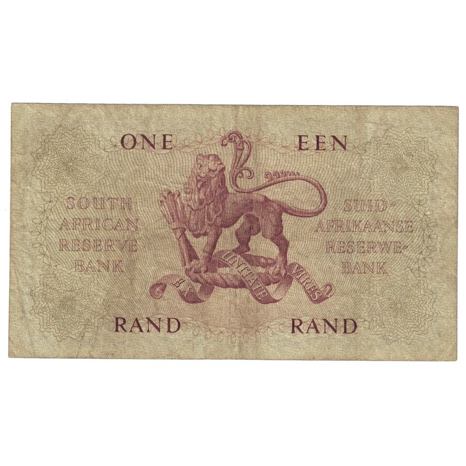 Billet, Afrique du Sud, 1 Rand, Undated (1962-65), KM:103b, TB
