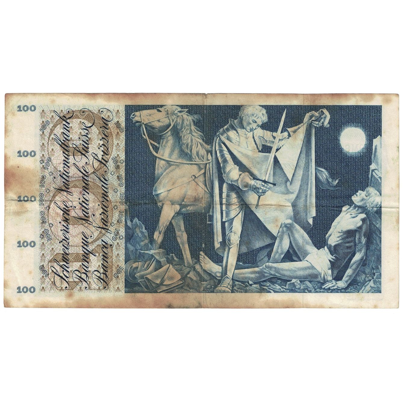 Geldschein, Schweiz, 100 Franken, 1963, 1963-03-28, KM:49e, S