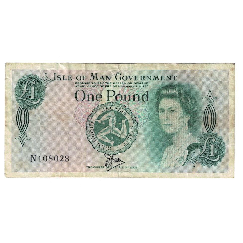 Billet, Isle of Man, 1 Pound, Undated (1983), KM:38a, B+