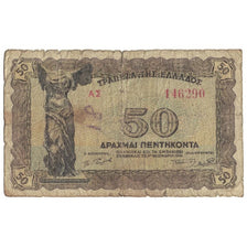 Banknote, Greece, 50 Drachmai, 1944, 1944-11-09, KM:169a, VG(8-10)