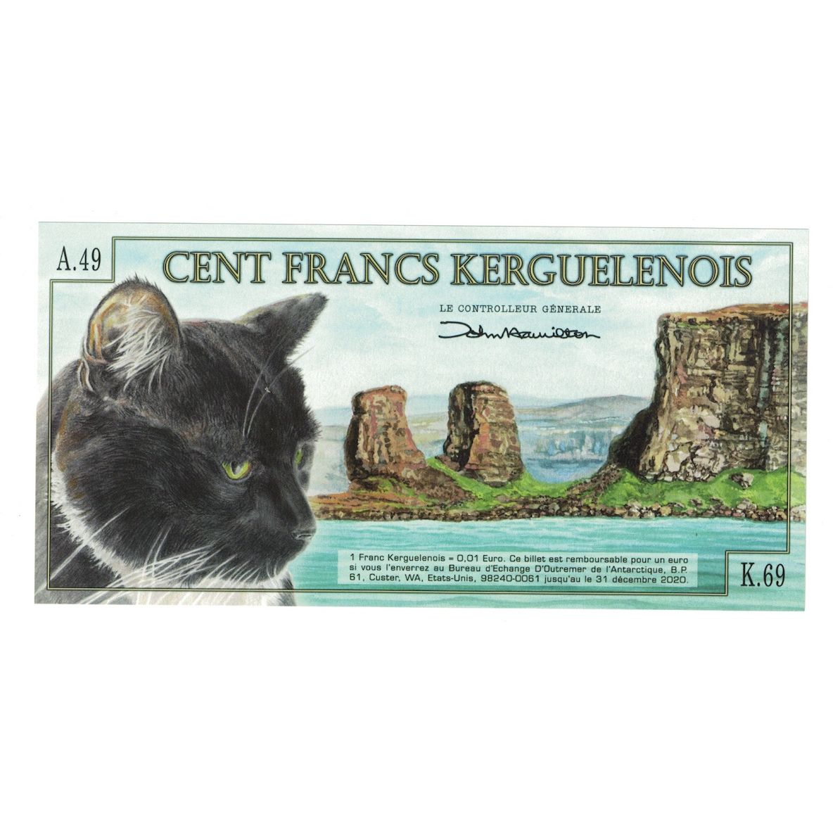 Francja, 100 Francs, 2010, 2010-02-13, ARCHIPEL DES KERGUELEN, UNC(65-70)