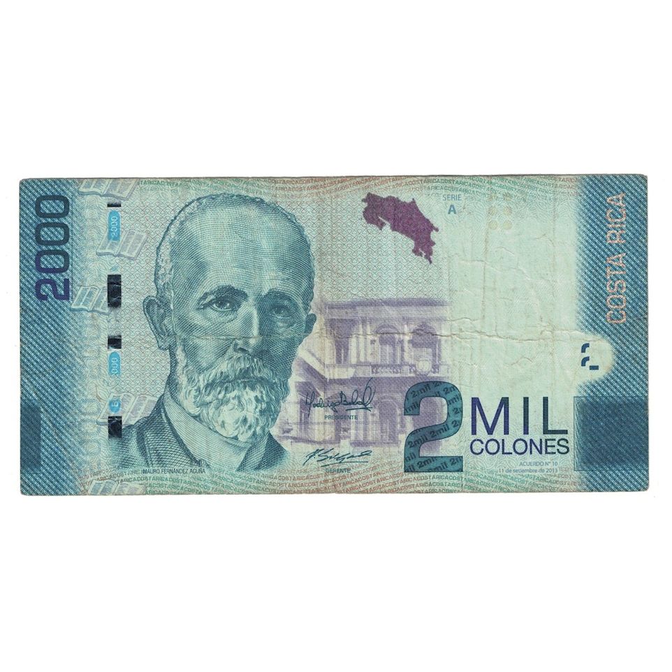 Banknote, Costa Rica, 2000 Colones, 2009, 2009-09-02, KM:275, VF(20-25)