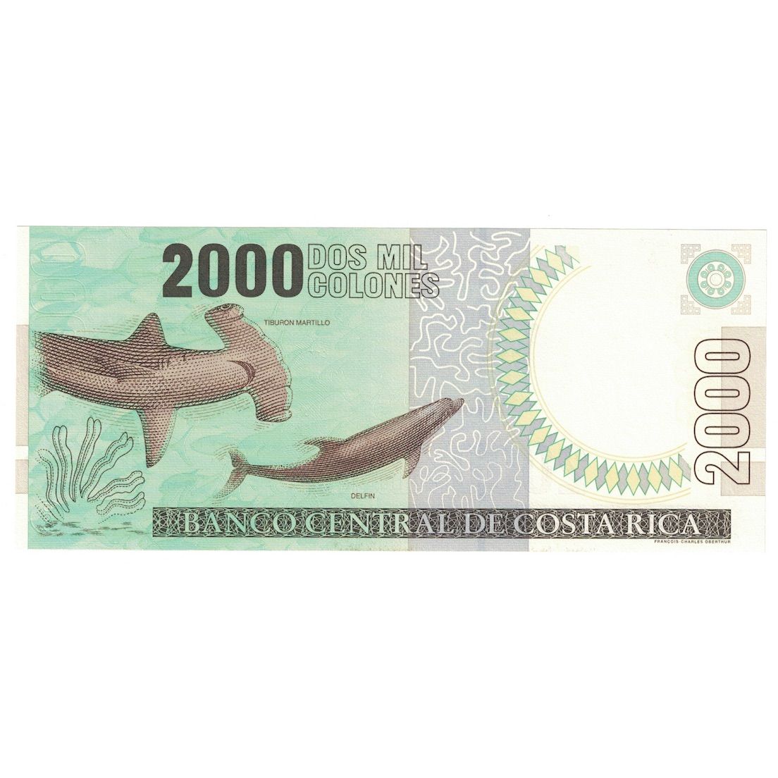 Banconote, Costa Rica, 2000 Colones, 2003, 2003-04-09, KM:265d, FDS