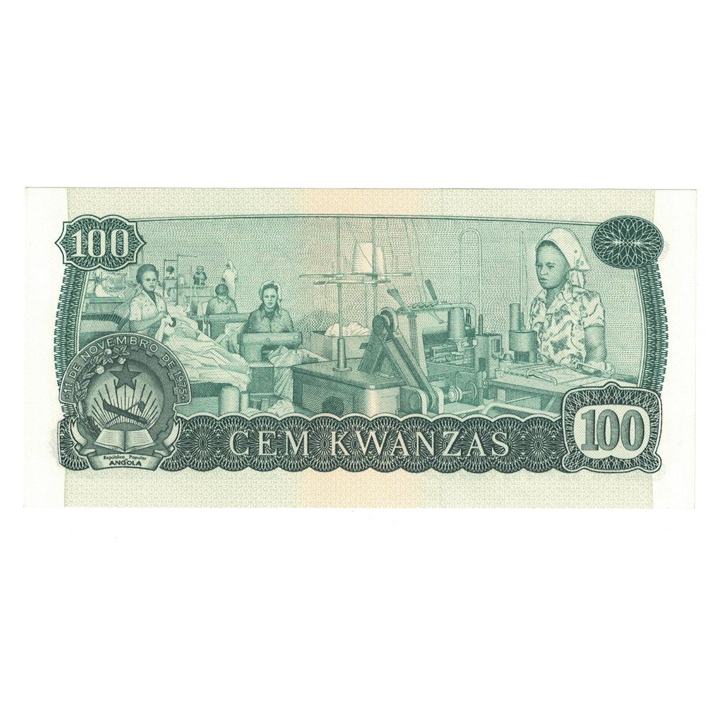 Geldschein, Angola, 100 Kwanzas, 1975, 1975-11-11, KM:115a, UNZ