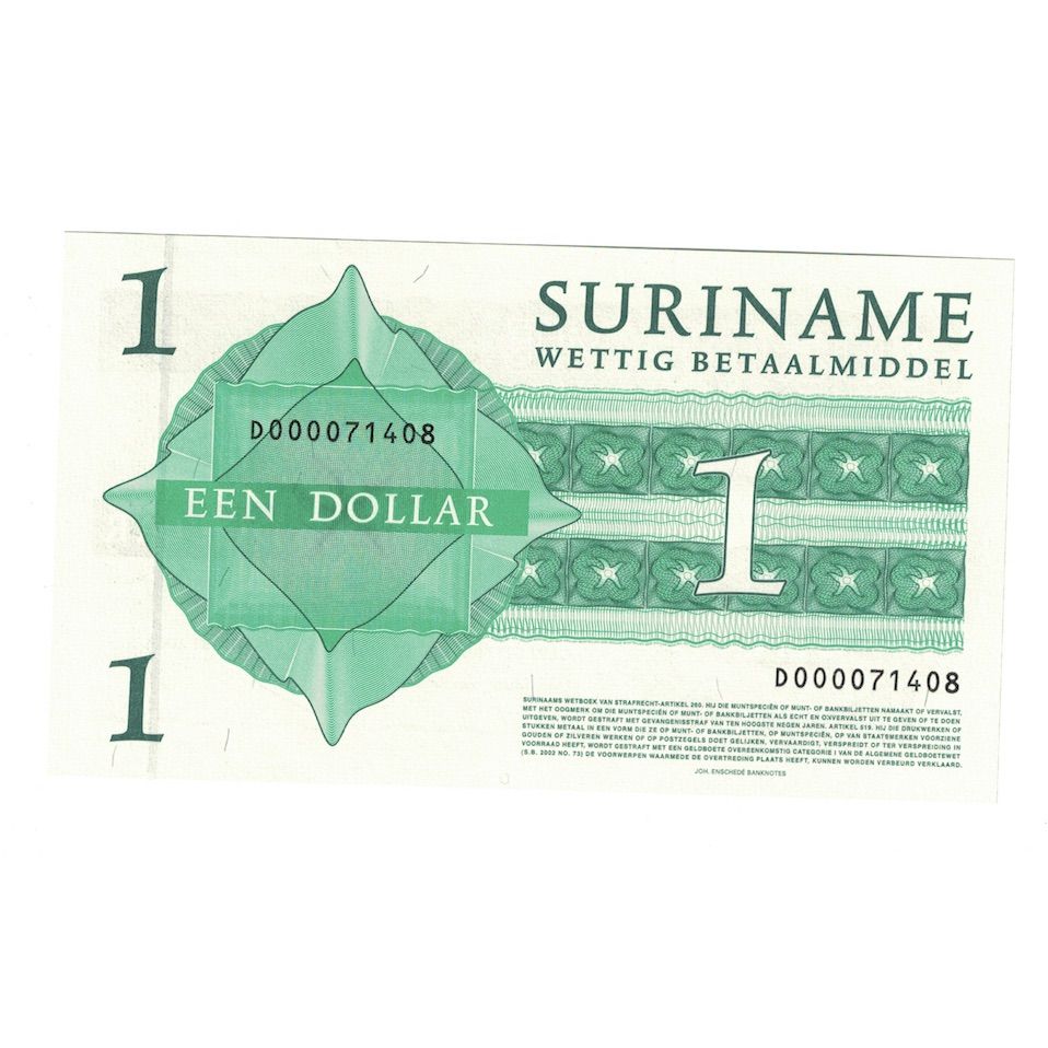 Billet, Surinam, 1 Dollar, 2004, KM:155, NEUF
