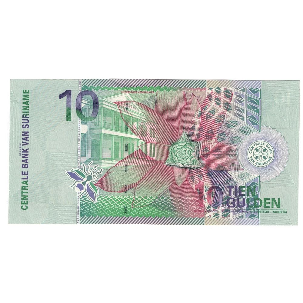 Geldschein, Surinam, 10 Gulden, 2000, 2000-01-01, KM:147, UNZ-