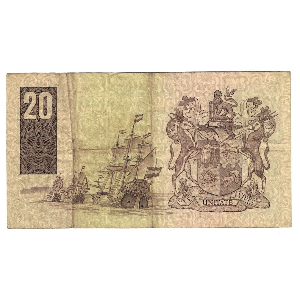 Banconote, Sudafrica, 20 Rand, 1978-1981, KM:121a, MB
