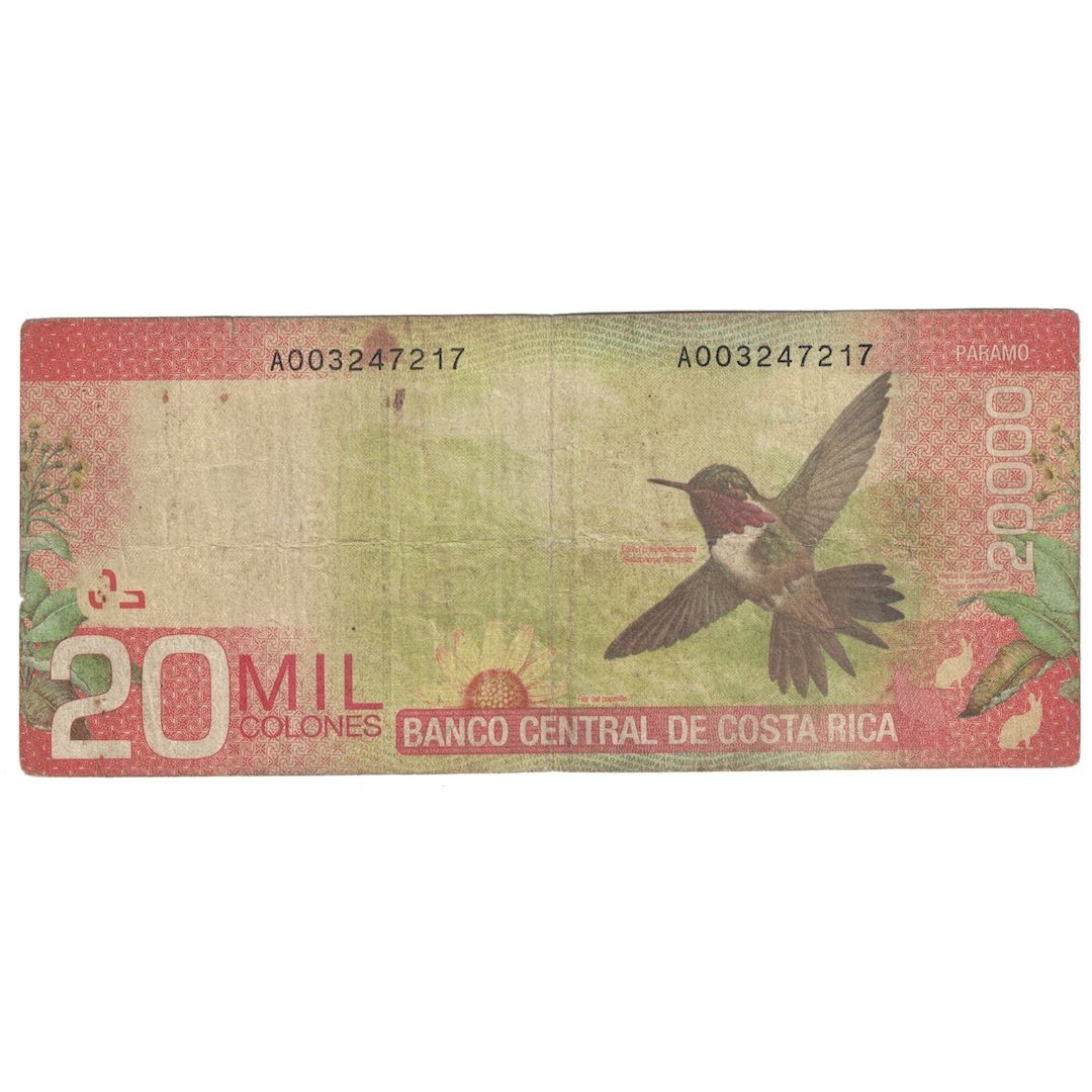 Billete, 20,000 Colones, 2009, Costa Rica, 2009-09-02, KM:278, RC+