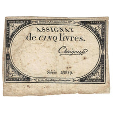 Frankreich, 5 Livres, 1793, Duval, 1793-10-31, SGE+, KM:A76, Lafaurie:171