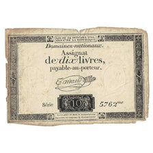 Francja, 10 Livres, 1792, Taisaud, 1792-10-24, F(12-15), KM:A66b