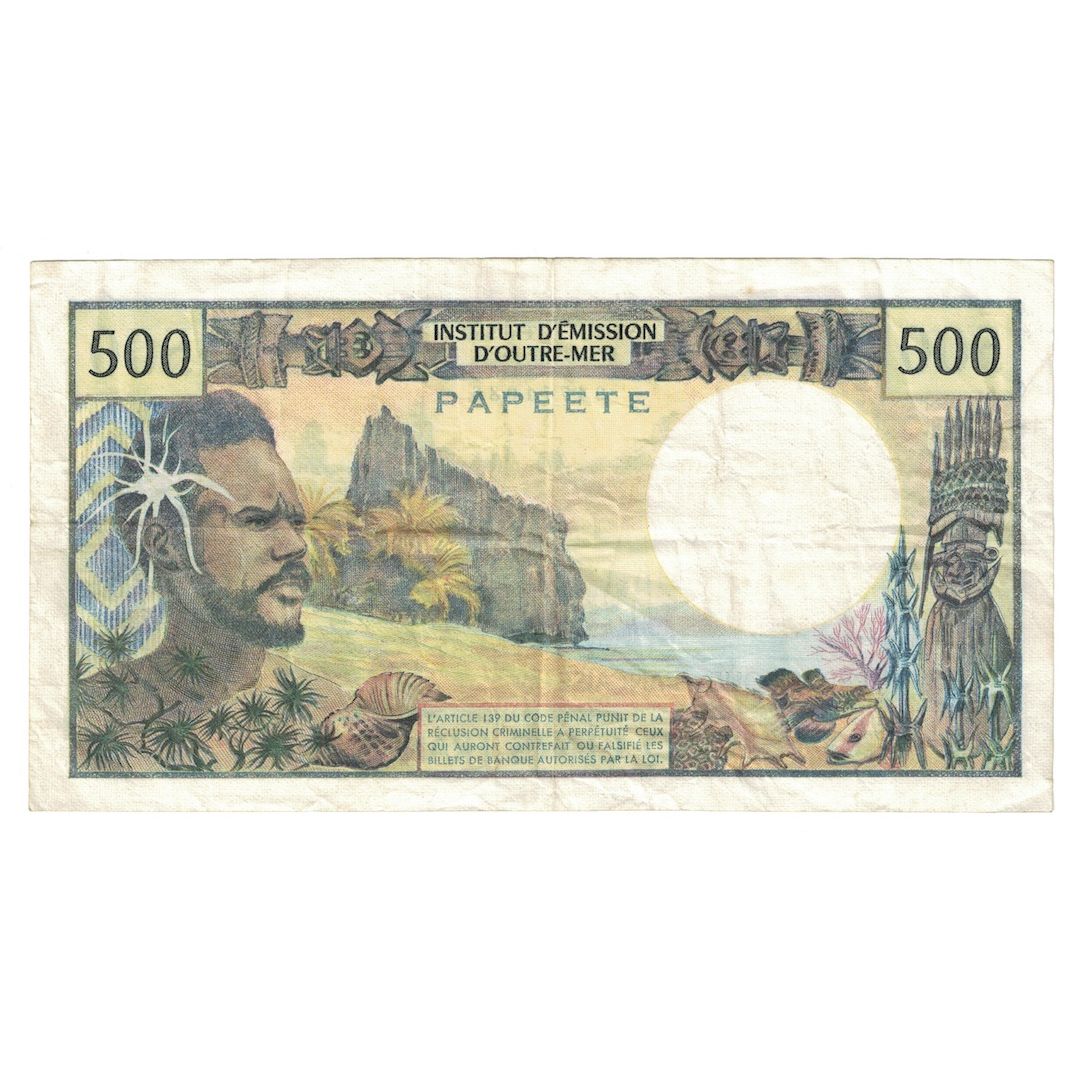 Billet, Tahiti, 500 Francs, 1985, papeete, KM:25d, TB+