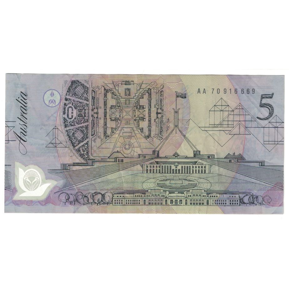Billete, 5 Dollars, 1992, Australia, KM:50a, EBC