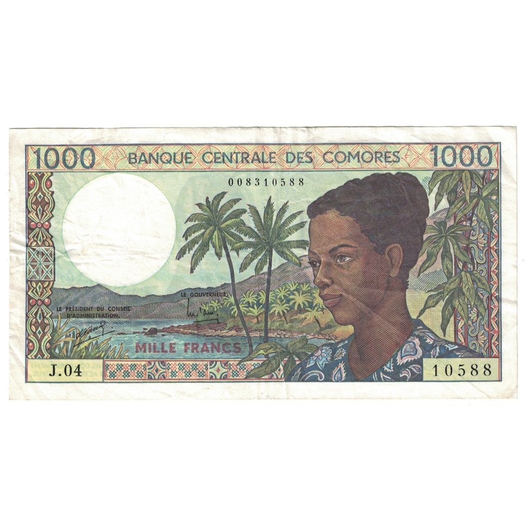 Banconote, Comore, 1000 Francs, UNDATED (1984), KM:11b, BB