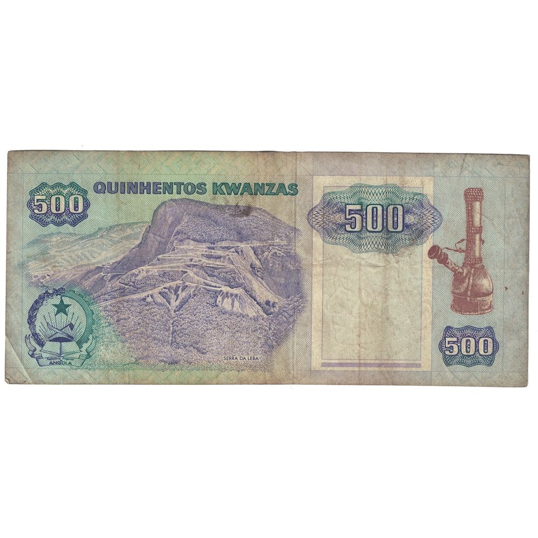 Billet, Angola, 500 Kwanzas, 1991, 1991-02-04, KM:128c, TB