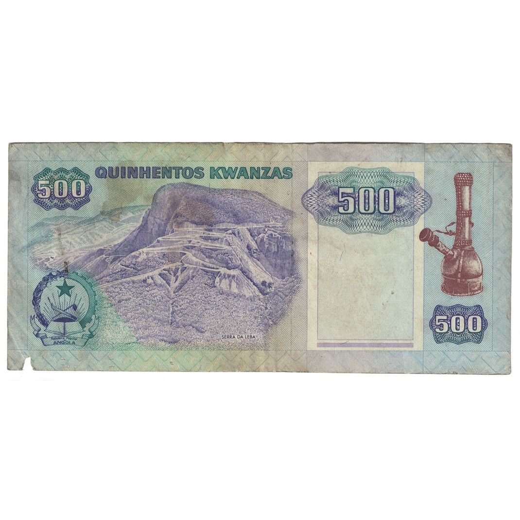 Billet, Angola, 500 Kwanzas, 1991, 1991-02-04, KM:128c, TB+