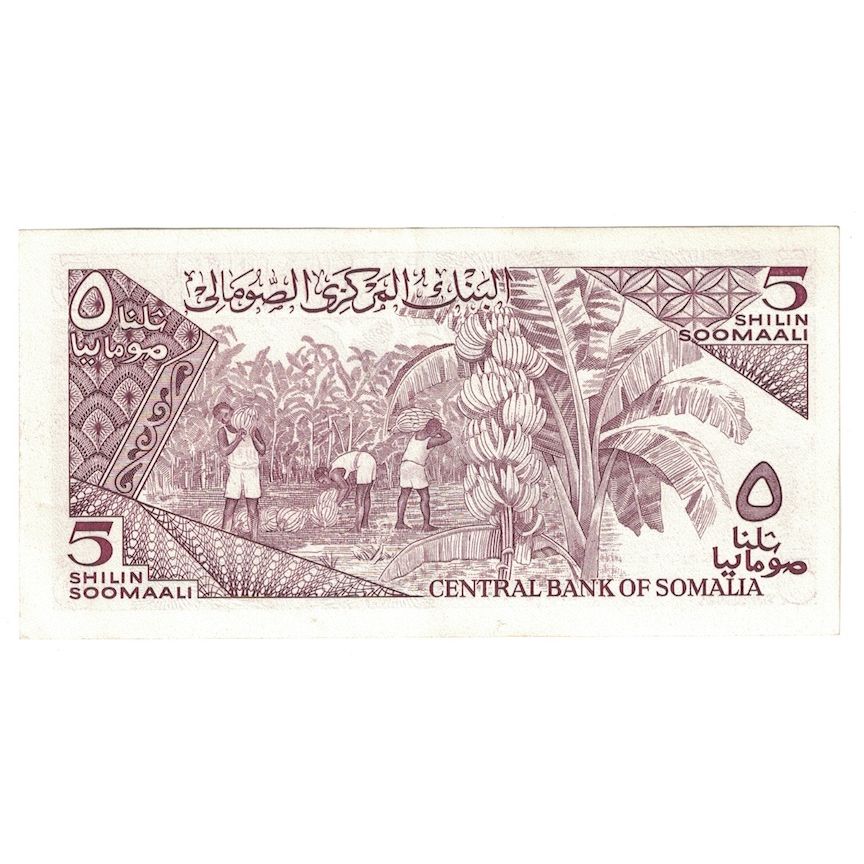 Geldschein, Somalia, 5 Shilin = 5 Shillings, 1987, KM:31c, UNZ-