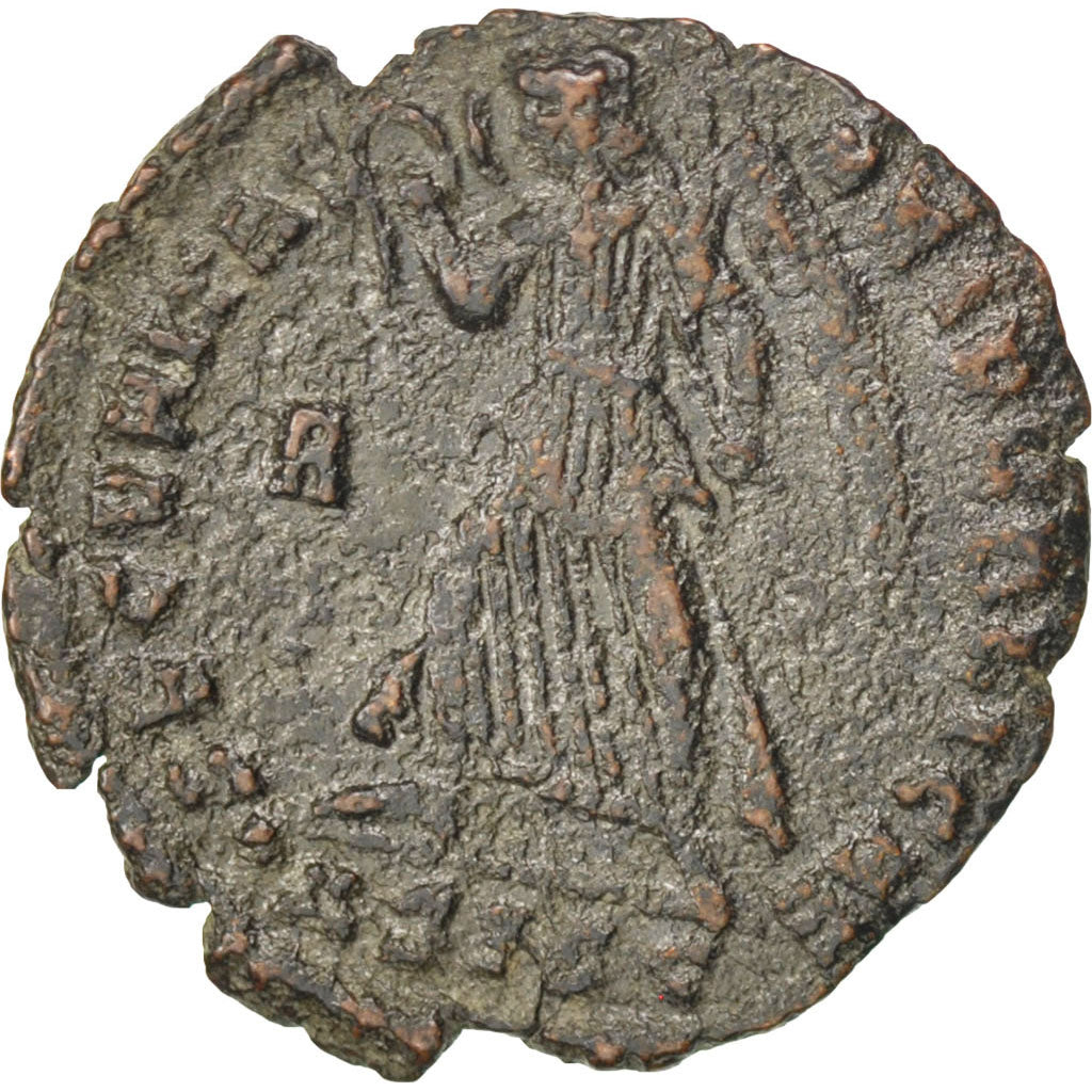 Gratian, Nummus, Siscia, VF(30-35), Copper, Cohen #34, 1.50