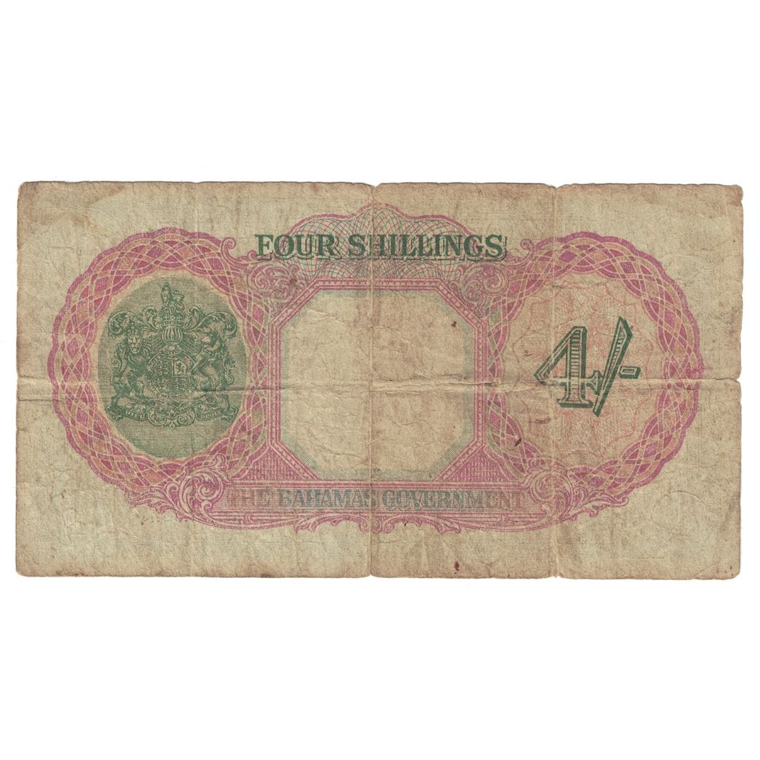 Banconote, Bahamas, 4 Shillings, 1936, KM:9c, B+