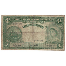 Billet, Bahamas, 4 Shillings, Undated (1953), KM:13c, B+