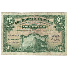 Nota, Gibraltar, 1 Pound, 1971, 1971-11-20, KM:18b, F(12-15)