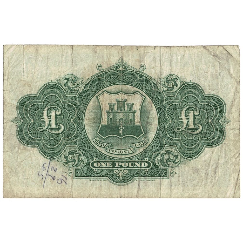 Banknote, Gibraltar, 1 Pound, 1971, 1971-11-20, KM:18b, F(12-15)