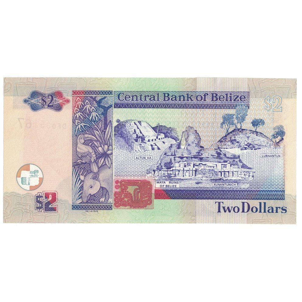 Banconote, Belize, 2 Dollars, 2007, 2007-07-01, KM:66c, FDS