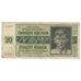Billet, Bohemia and Moravia, 20 Korun, 1944, 1944-01-24, KM:9a, B