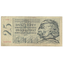 Banconote, Cecoslovacchia, 25 Korun, 1961, KM:89b, MB