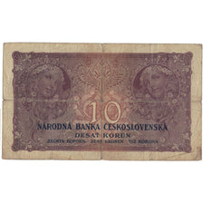Banconote, Cecoslovacchia, 10 Korun, 1927, KM:20a, B+