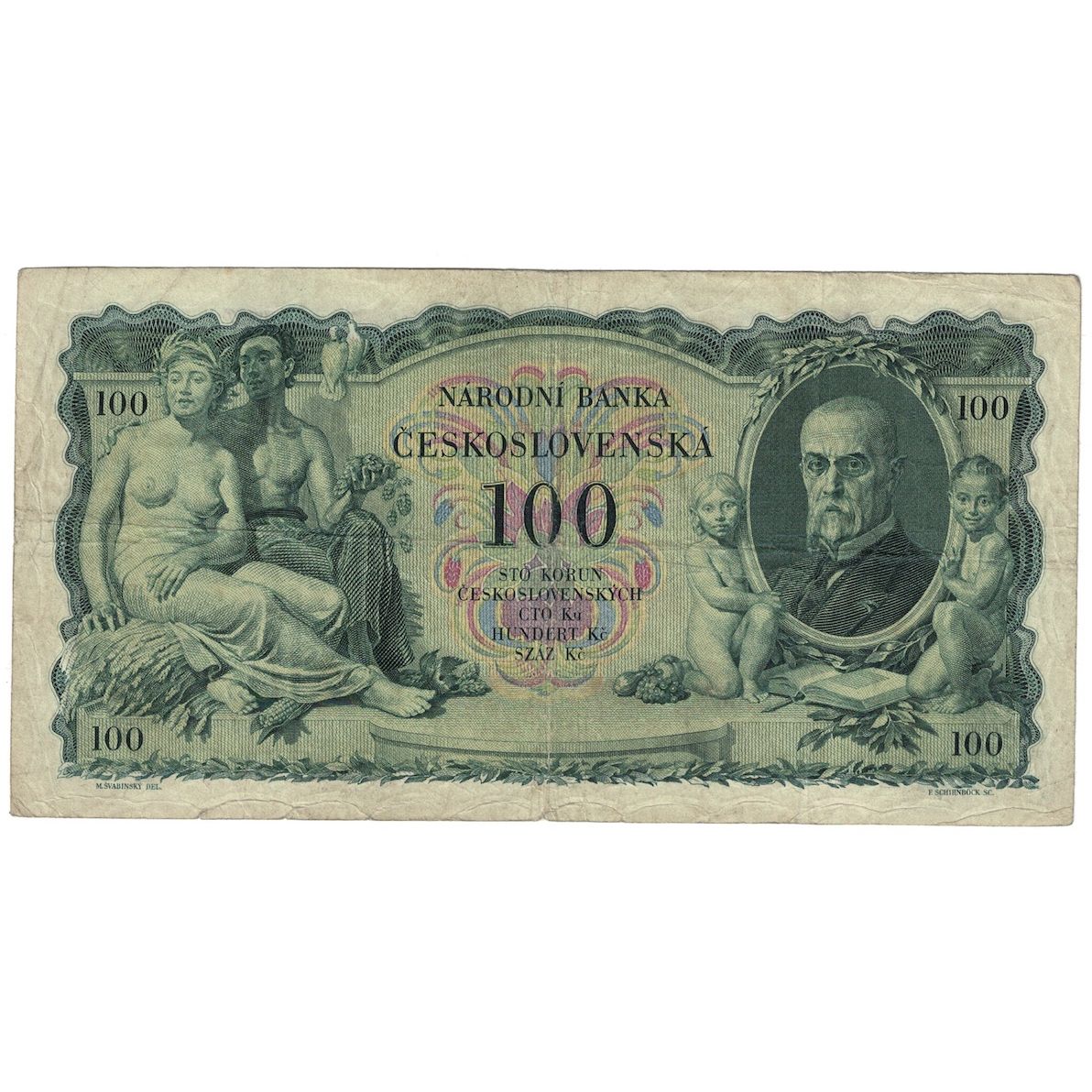 Banconote, Cecoslovacchia, 100 Korun, 1931, 1931-01-10, KM:23a, MB