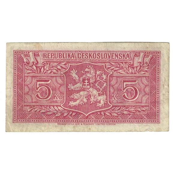 Banconote, Cecoslovacchia, 5 Korun, 1949, 1949-01-25, KM:68a, MB+