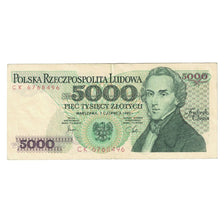 Geldschein, Polen, 5000 Zlotych, 1982, 1982-06-01, KM:150a, SS